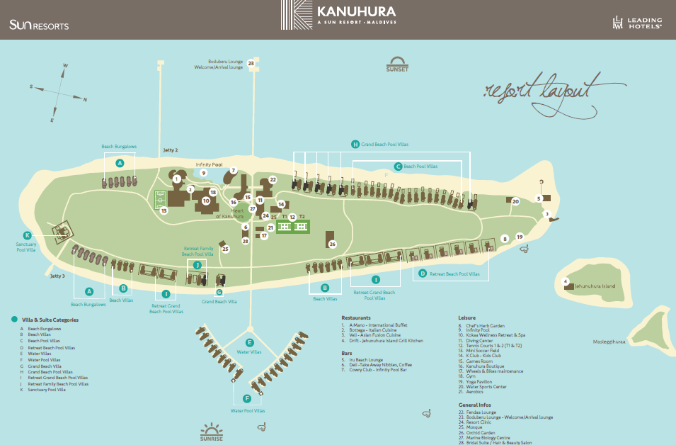 Kuramathi island resort 4 карта отеля