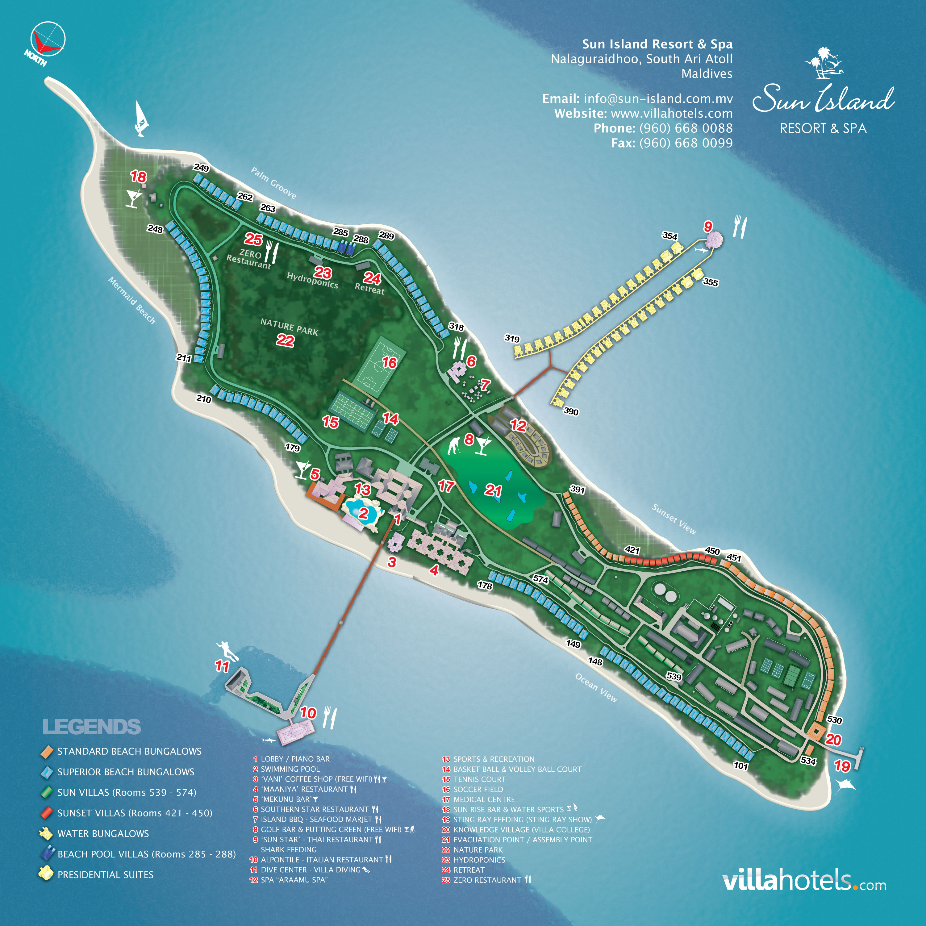 Sun Island Resort Spa 5 карта отеля
