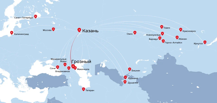 Nordwind карта полетов