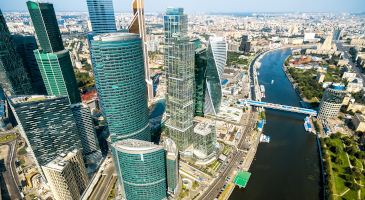 Панорамный вид на комплекс «Москва-Сити»