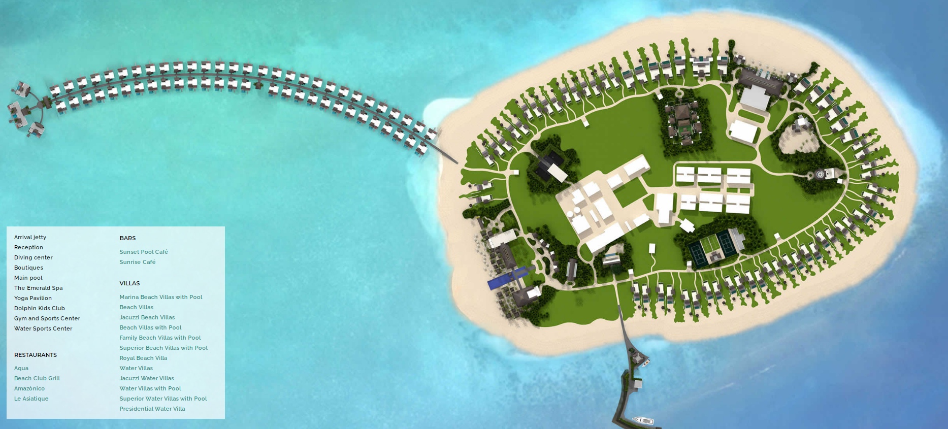 Карта отеля Emerald Maldives Resort