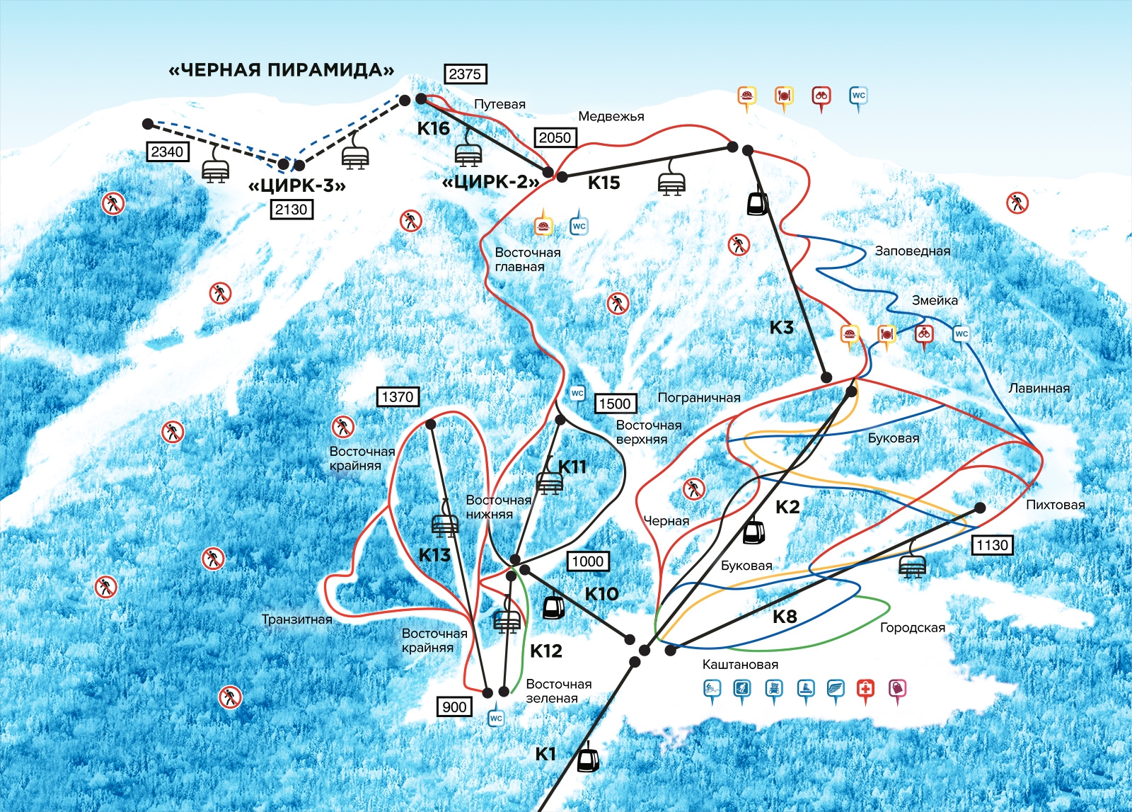 Карта дорог красная поляна