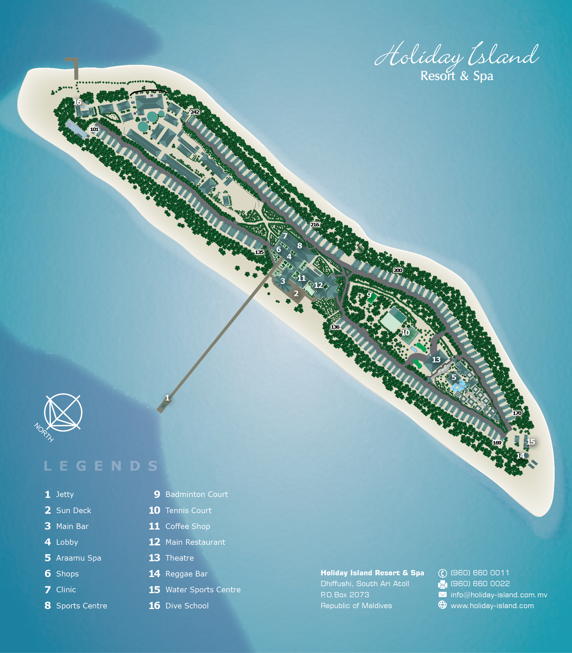 Карта острова Sun Island Resort Spa