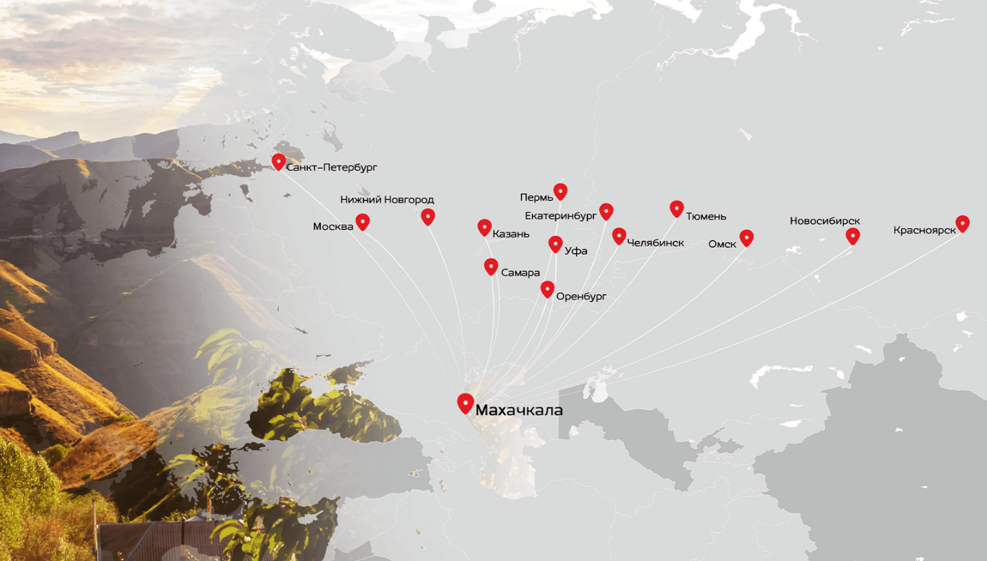 Nordwind карта полетов